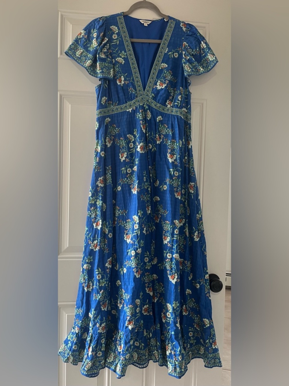Blue Floral Maxi Dress - Women's Boho Summer Dress